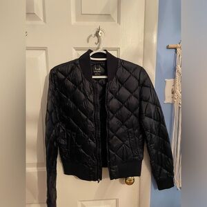 Navy Blue TNA Bomber Puffer Jacket!